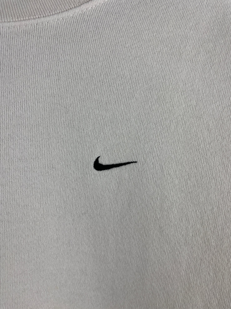 Vintage 90s Nike Mini Swoosh White Crewneck