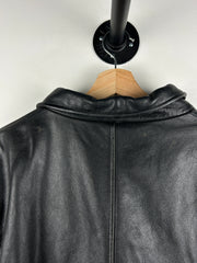 Vintage 90s St Johns Bay Black Leather Flight Bomber Jacket