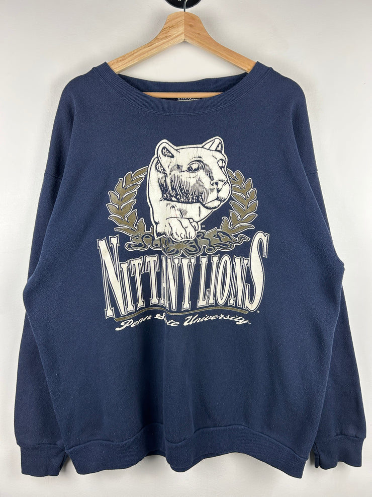 Vintage 90s Penn State University Nittany Lions Navy Crewneck