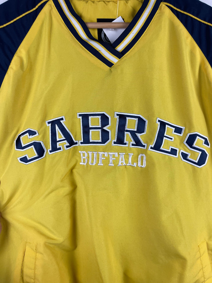 Vintage NFL Buffalo Sabres Navy & Yellow Pullover Windbreaker