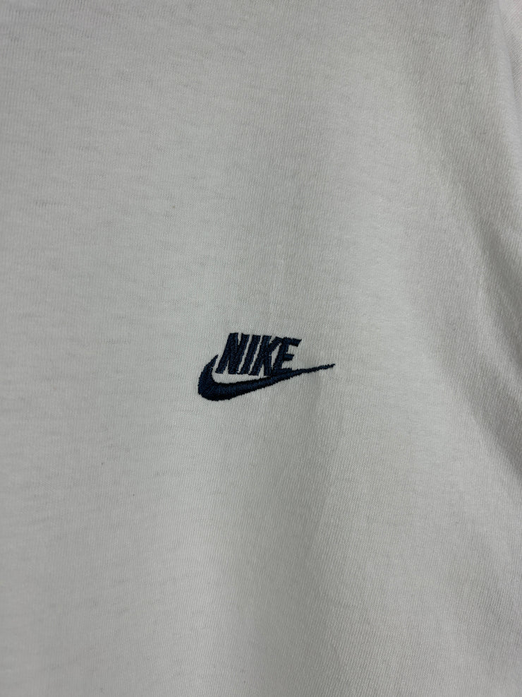 Vintage Nike Swoosh Spellout White Ringer Tee