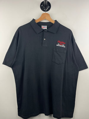 Vintage 90s Nascar Dale Earnhardt Goodwrench Black Polo Shirt