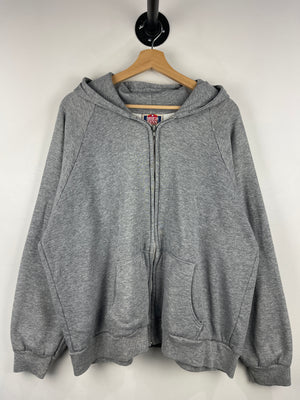 Vintage 90s American Edition Thermal Lined Blank Grey Zip Up Hoodie