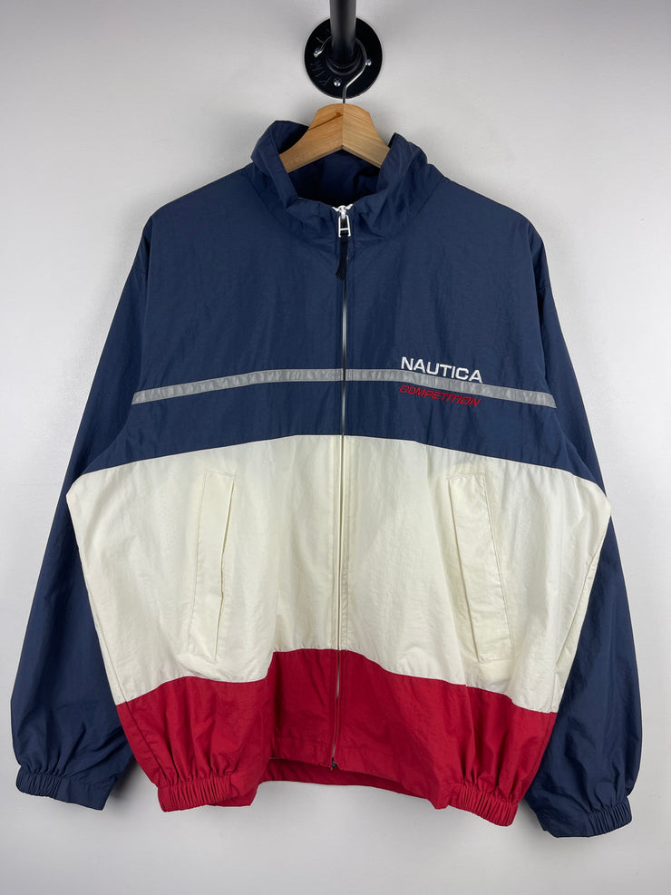 Vintage Nautica Competition Navy & White Windbreaker