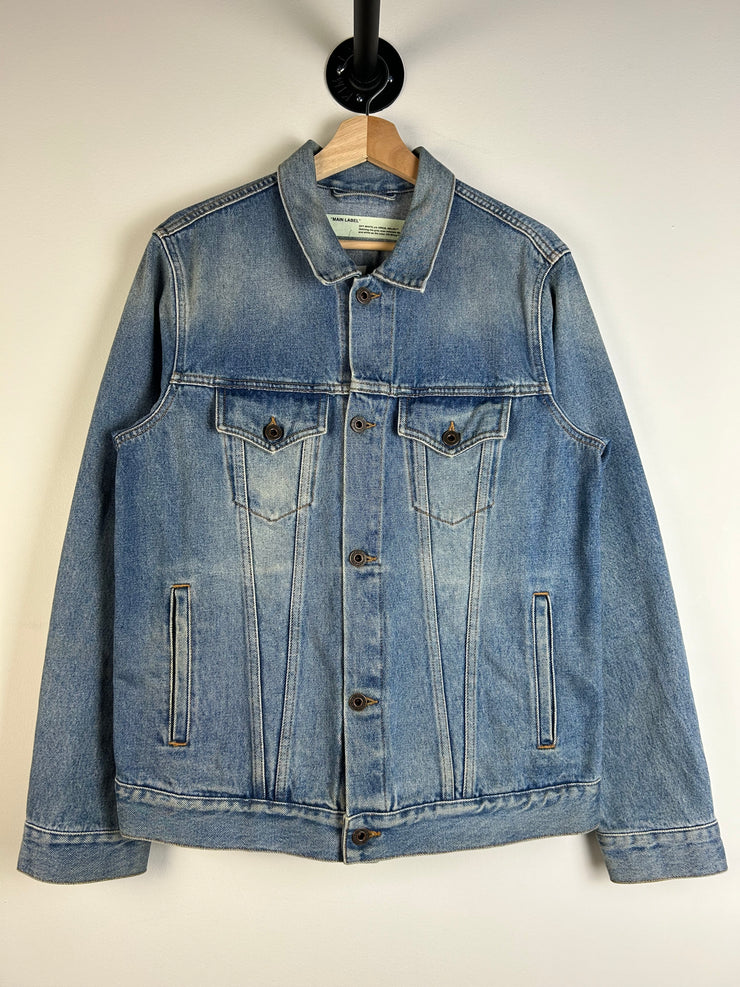 Off White Spray Blue Denim Jacket