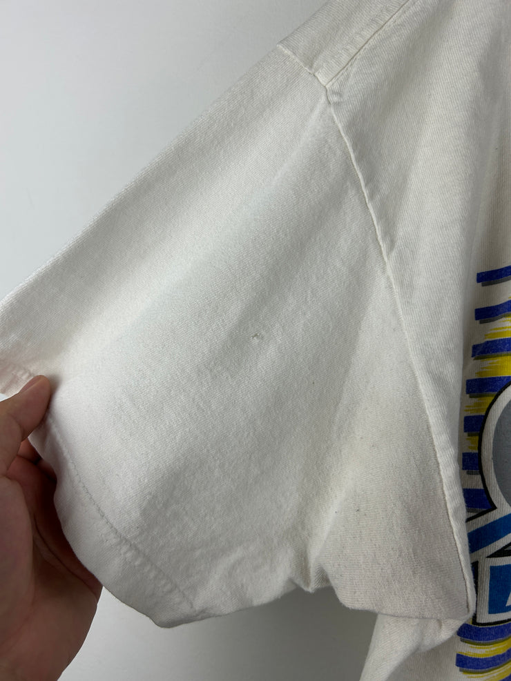 Vintage 90s Nascar Brian Hoppe Gildan White Tee