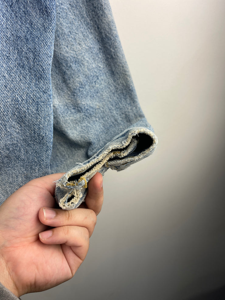 Vintage 90s Lee Riders Faded Light Wash Blue Denim Jacket