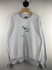 Stussy Martini Ash Heather Grey Crewneck
