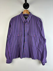 Vintage Levi's Cropped Purple Stripped Button Up