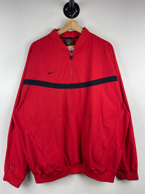 Vintage 90s Nike Golf Red & Black Quarter Zip Pullover Windbreaker