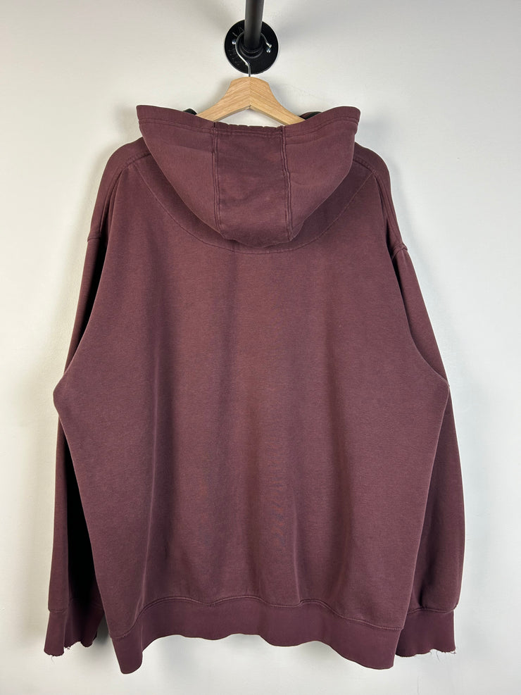 Vintage Y2K Nike Spellout Burgundy Hoodie