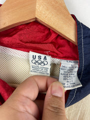 Vintage 90s USA Olympics White Windbreaker