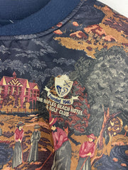 Vintage 90s Golf Napels Beach Club All Over Print Reversible Pullover Windbreaker