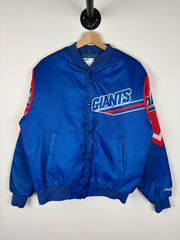 Vintage 90s NFL Chalk Line New York Giants Fanimation Satin Bomber Jacket
