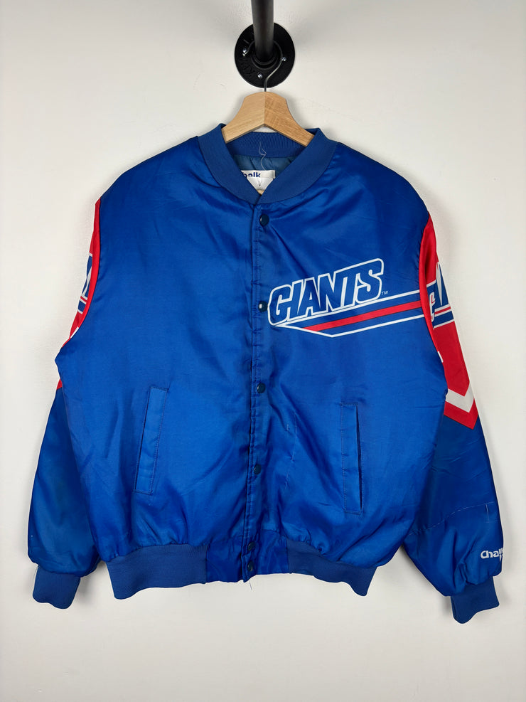 Vintage 90s NFL Chalk Line New York Giants Fanimation Satin Bomber Jacket