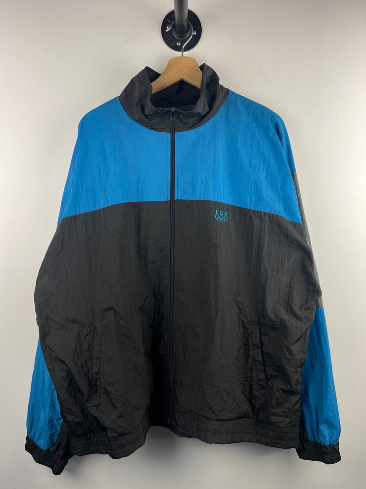 Vintage 90s USA Olympics Black & Blue Windbreaker