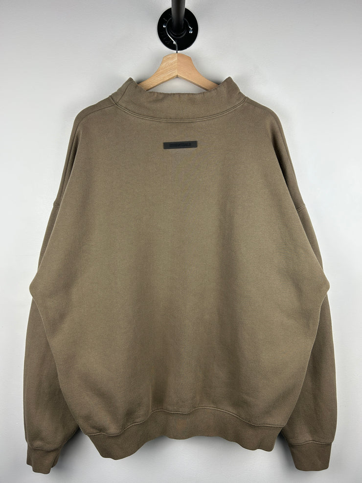 Fear Of God Essentials Brown Mock Neck Crewneck