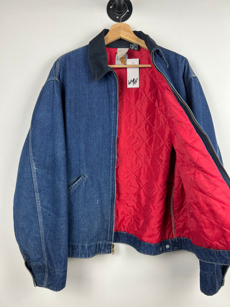 Vintage 80s Carhartt Detroit Blue Denim Work Jacket