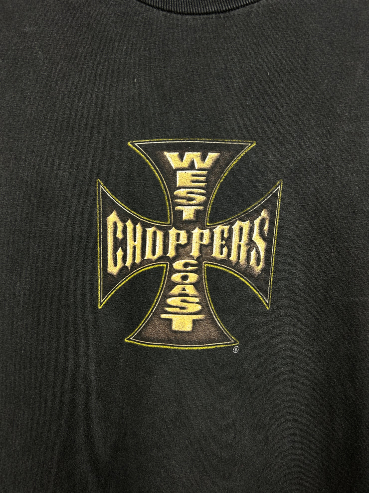 Vintage West Coast Choppers Long Beach Black & Gold Tee