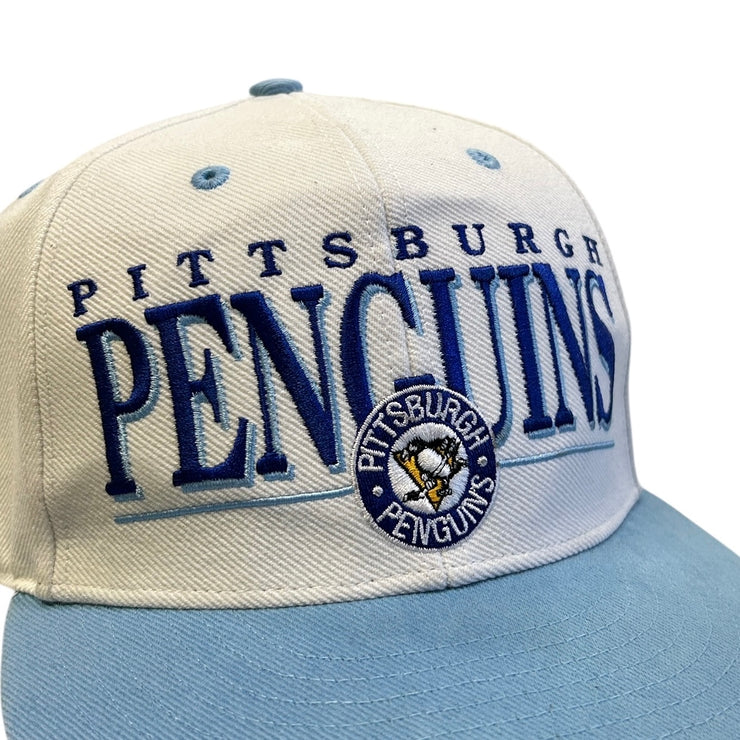 Vintage NHL 47 Pittsburgh Penguins White Snapback Hat