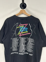 Vintage 1991 ZZ Top Recycler Tour Black Tee