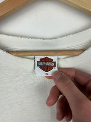 Vintage Harley Davidson Flames New Orleans White Long Sleeve