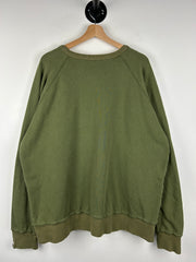 Bape Spellout Camo Reversible Olive Crewneck