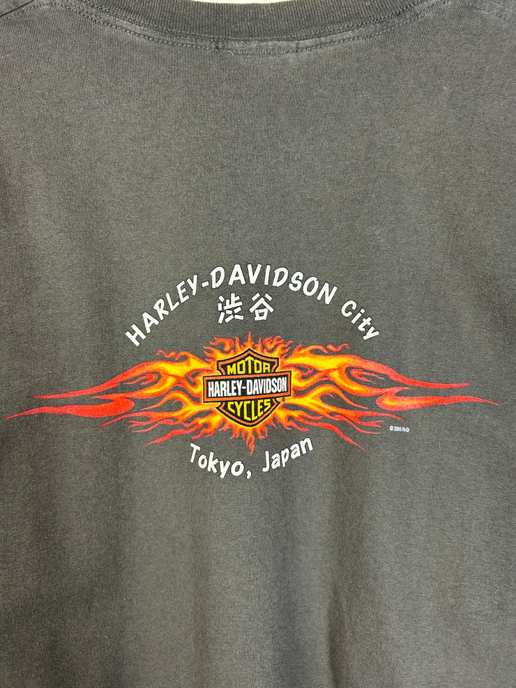 Vintage Y2K Harley Davidson Tokyo Grey Tee