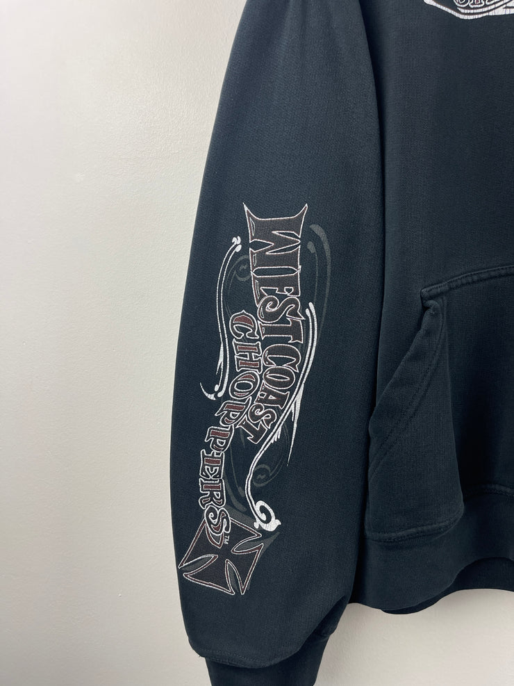 Vintage West Coast Choppers Motorcycle Black Hoodie
