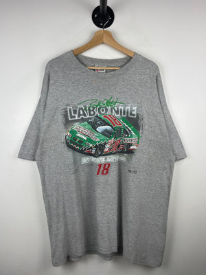Vintage 2002 Nascar Chase Bobby Labonte Interstate Batteries Grey Tee