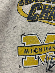 Vintage 1997 Michigan National Champions Grey Crewneck