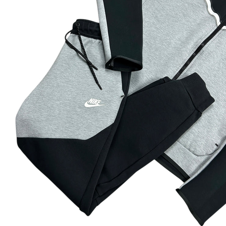 Nike Tech Fleece Black & Grey Zip Up Hoodie & Sweatpants Set