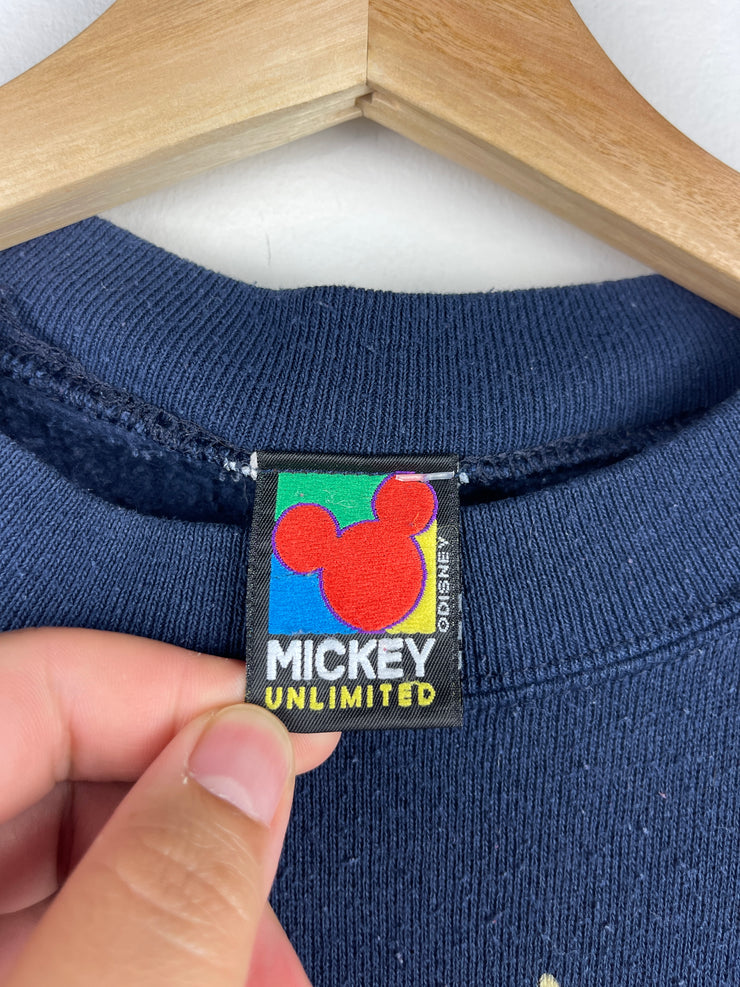 Vintage 90s Disney Mickey Unlimited Mickey Mouse Classics Navy Crewneck