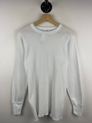 Vintage 80s JE Morgan White Thermal Long Sleeve