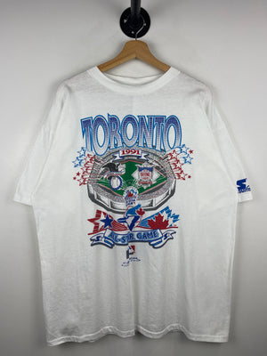 Vintage 90s MLB Starter Toronto Blue Jays All Star Game White Tee