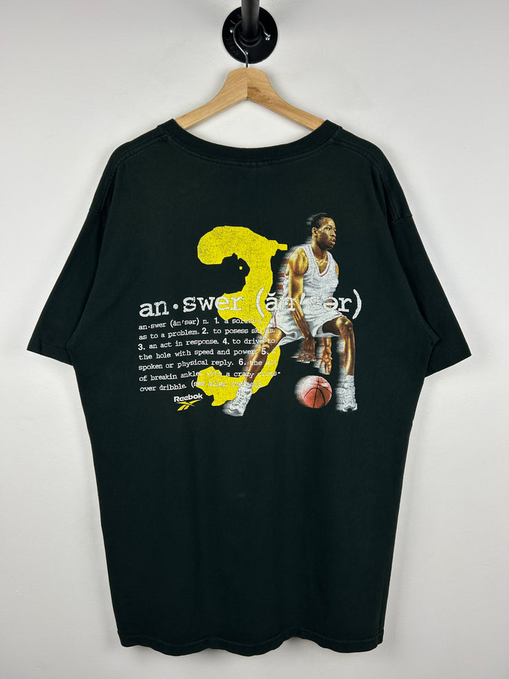 Vintage NBA Reebok Allen Iverson Answer Black Tee