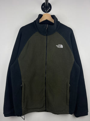Vintage The North Face Olive & Black Zip Up Fleece Sweater