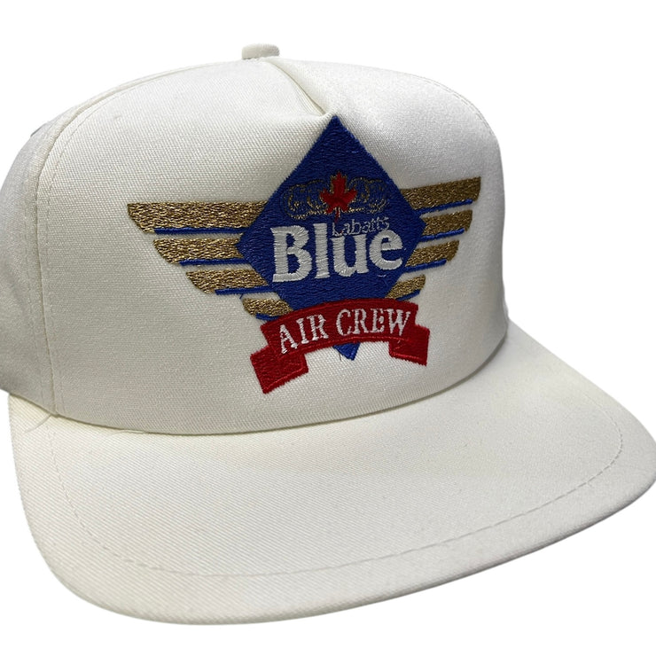 Vintage 90s Labatt Blue Air Crew White Snapback