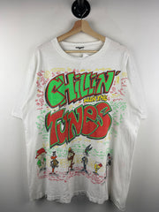 Vintage 90s Looney Tunes Chillin With The Tunes White Tee