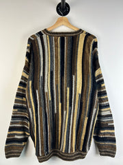 Vintage Y2K Bachrach Earth Tone 3D Knit Sweater