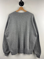 Vintage 90s Notre Dame Fighting Irish Embroidered Grey Crewneck