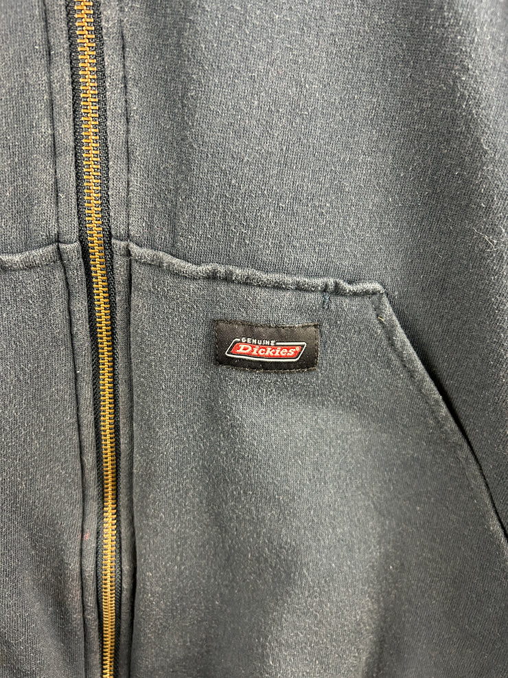 Vintage Dickies Navy Thermal Zip Up Hoodie