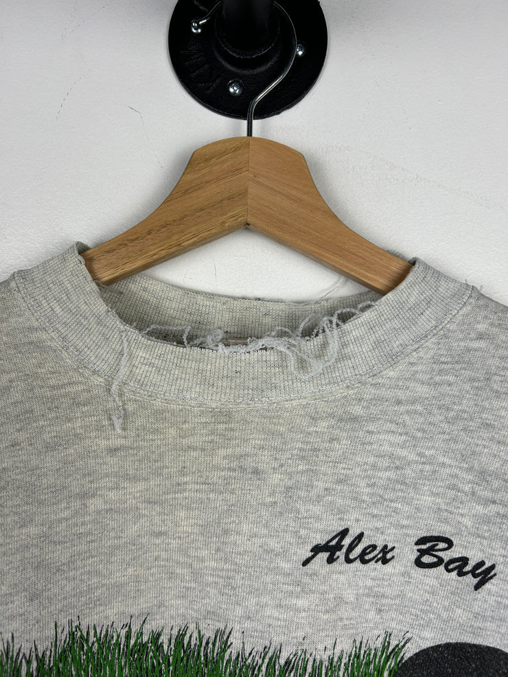 Vintage 90s Alex Bay Ducks Wilderness Grey Crewneck