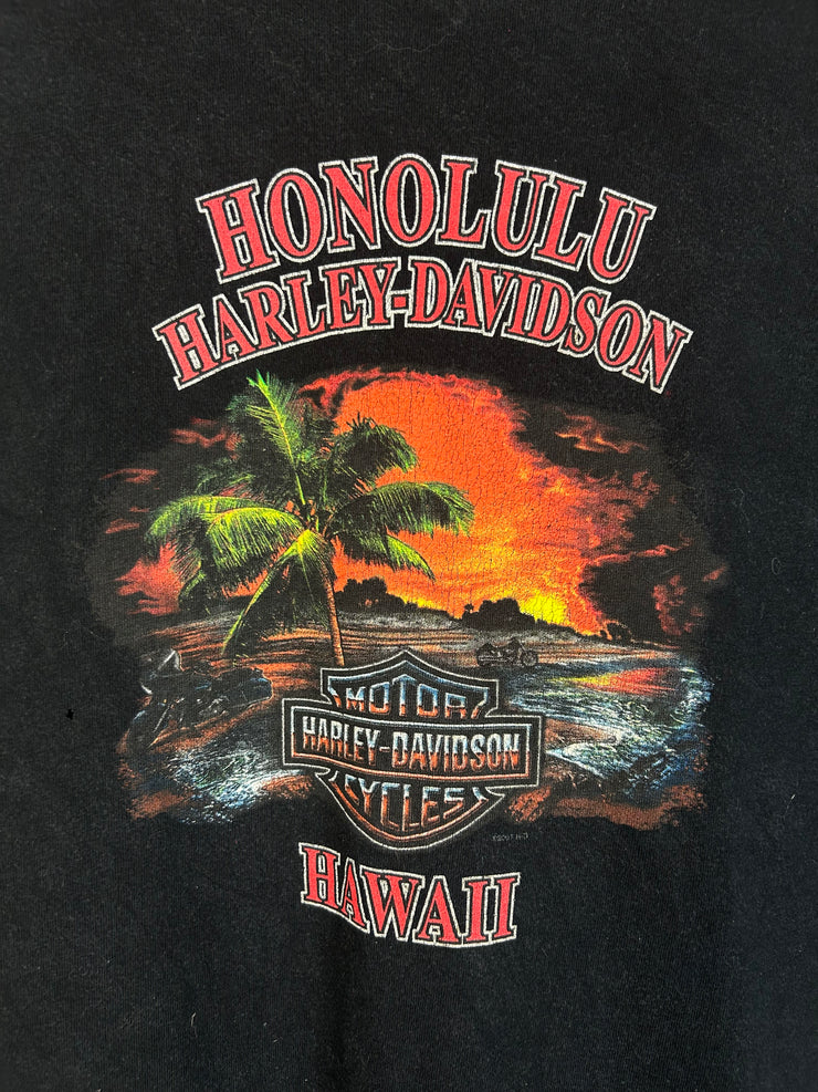 Vintage Y2K Harley Davidson Hawaii Black Tee