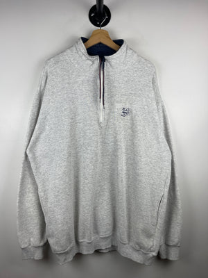 Vintage 90s Penn State Nittany Lions Embroidered Grey Quarter Zip Sweater