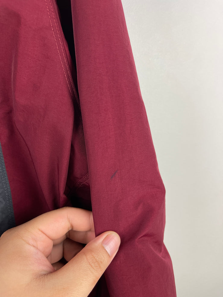 Vintage Nike Swoosh Spellout Grey & Red Reversible Hooded Jacket
