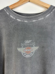 Vintage 1998 Harley Davidson Miller Faded Grey Tee