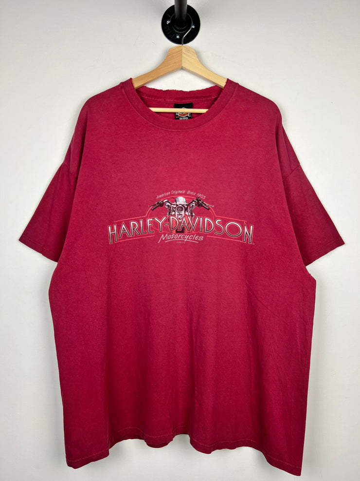 Vintage 90s Harley Davidson Galeton Burgundy Tee