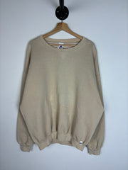 Vintage Y2K Russell Essential Blank Cream Crewneck