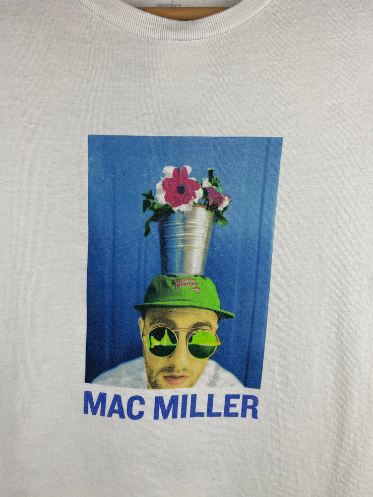 Mac Miller Flower Pot Portrait White Tee